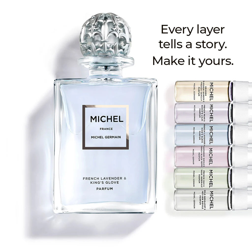 Michel - French Lavender & King's Glove Parfum - Free Layering Kit Included 6 x 4ml