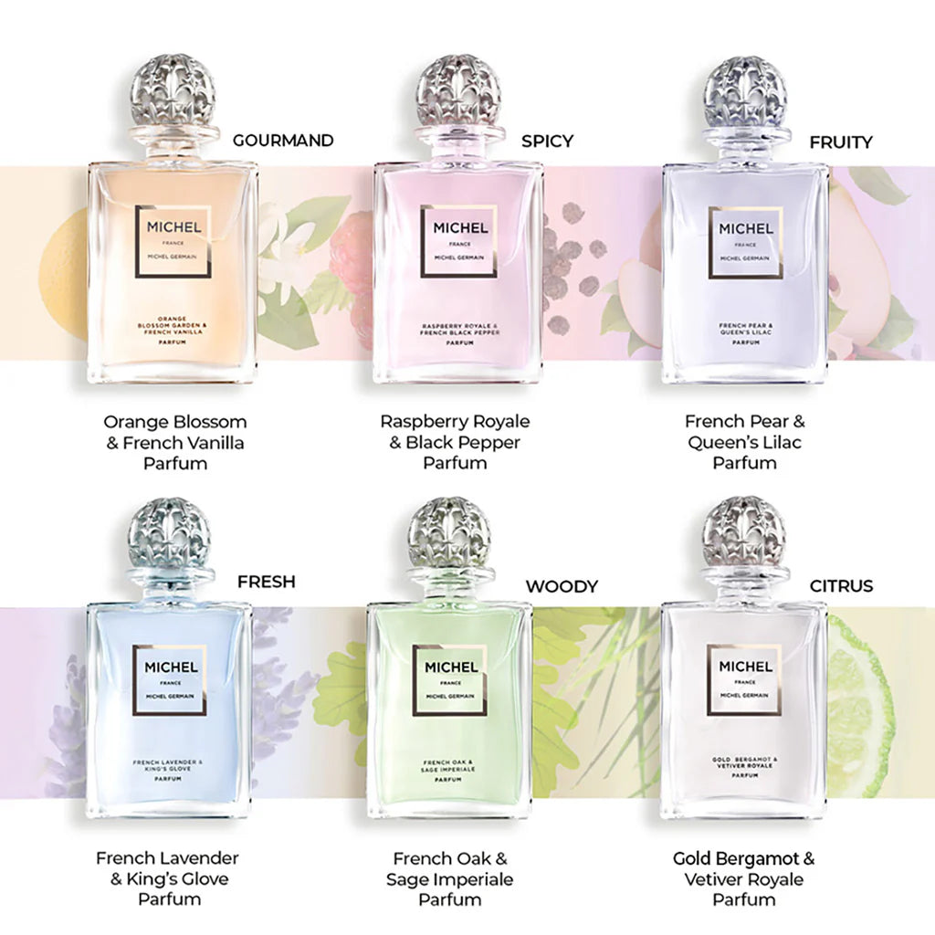 Michel - French Pear & Queen's Lilac Parfum - Free Layering Kit Included 6 x 4ml